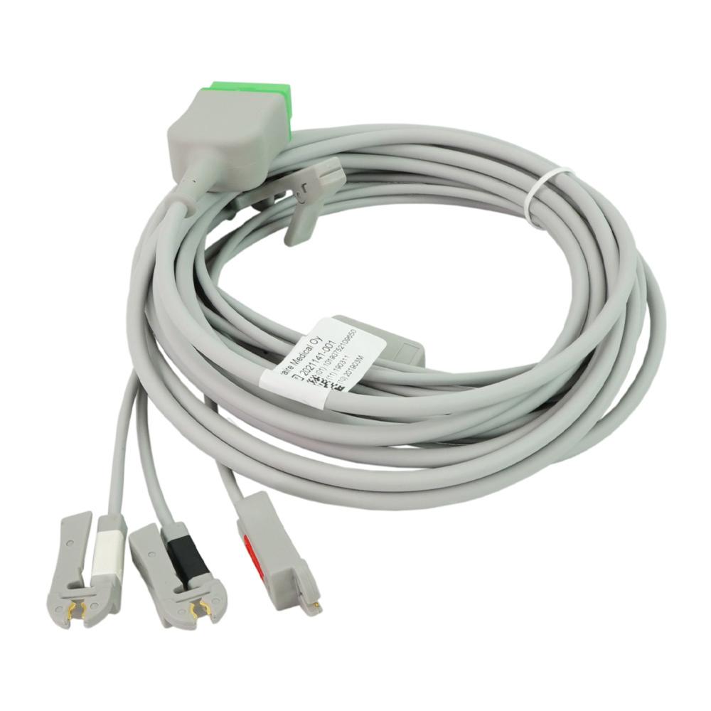 JUEGO DE CABLES ECG 3 CABLES CON GRAB AHA JUEGO DE CABLES ECG 3 CABLES CON GRAB AHA