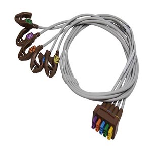 Conjunto de derivaciones de ECG, 5 vías V2-6, garra, AHA, 74 cm/29 pulg. Conjunto de derivaciones de ECG, 5 vías V2-6, garra, AHA, 74 cm/29 pulg.