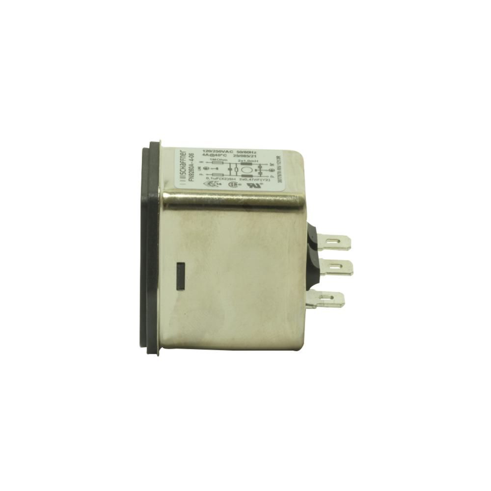 FILT-MAINS, 400Hz, 250V, 4A, 2 fusibles, montaje en panel, UL/CSA/VDE FILT-MAINS, 400Hz, 250V, 4A, 2 fusibles, montaje en panel, UL/CSA/VDE